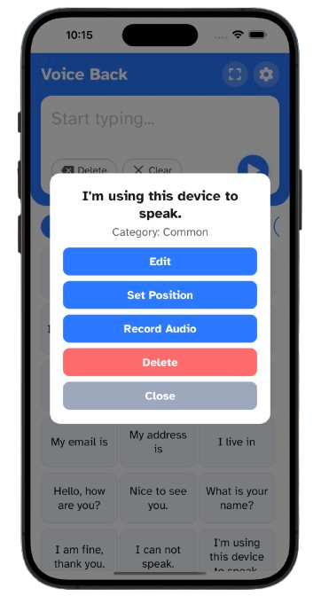 Customizable buttons
